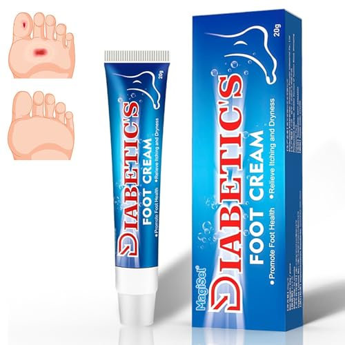 Fussbalsam Diabetic, Diabetische Fußpflege Salbe, Anti Hornhaut Intensiv-Salbe, Fußcreme mit Urea, Kamille, trockene Füsse, Diabetiker, 20g