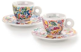 illy Art Collection Sol Calero | 25368 Set of 2 Espresso Mugs, Numbered and Signed by the Artist
