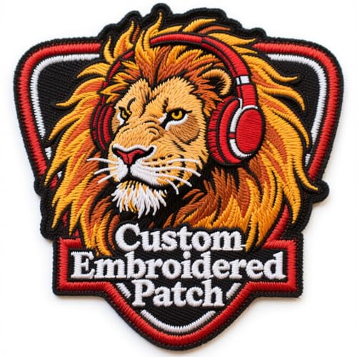 Custom Embroidery Patches, 4 Pack Minimum Personalized Iron - On Sew - On Patches, DIY Text/Logo Applique for Clothes Bags