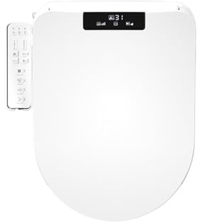 Tapa Wc Universal Asiento de bidé automático con función calefacción, asiento inodoro inteligente universal en forma U y D(49CM Without Remote,220V-230V)