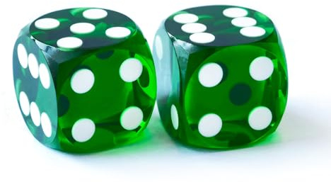 Bescon Professionelle Präzisions-Casino-Würfel, runde Ecken, 16 mm, mit abgeschrägten Ecken, ohne Seriennummer