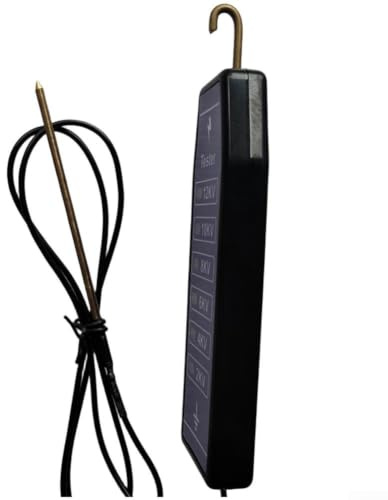 Elektrozaun Tester 2-12kV Handgerät mit 6 LEDs zur Spannungsmessung für Weidezaun und Draht
