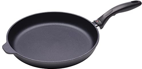 Swiss Diamond 28cm Bratpfanne HD Antihaftbeschichtete Induktion Aluminium Bratpfanne flach - spülmaschinenfest und ofenfest, grau