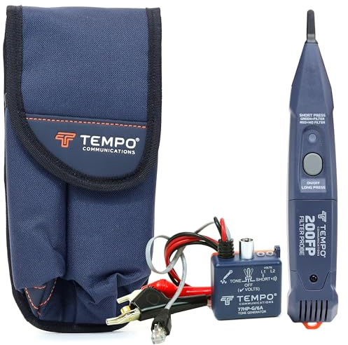 TEMPO 801K Filtered Noise Wire Tracer Tone Generator and Probe Kit for Ethernet, Internet, Telephone, Speaker, Coax, Video, and Data Cable (801K-BOX Cable Toner)