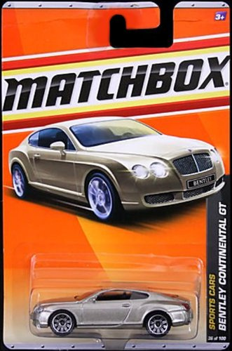 Matchbox 2011, Bentley Continental GT (Gold) 36/100, Sports Cars. 1:64 Scale.