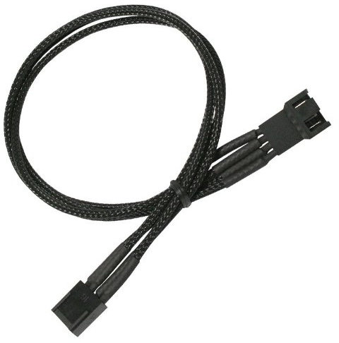 Nanoxia 900100018 4-Pin PWM 4-Pin PWM Black Cable Adapter Adaptor For Cable (4-Pin PWM, 4-pin PWM, 0.3 m, Black)