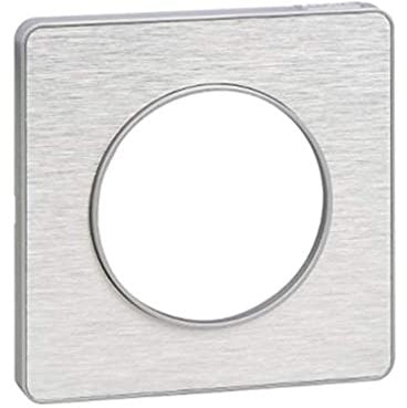 Schneider Electric - Odace Touch, plaque Aluminium brossé avec liseré Alu 1 poste - S530802J