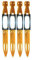 UCO Unisex-Erwachsene Zelthering Mit Led, 4 Stück, gelb, Pack of 4