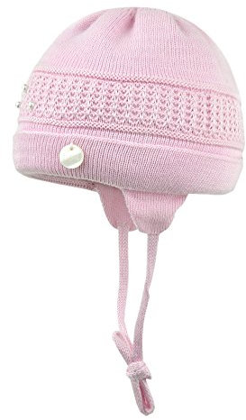 Döll Baby - Mädchen Bindemütze Strick, Gr. 45, Rosa (Pink Lady 2720)