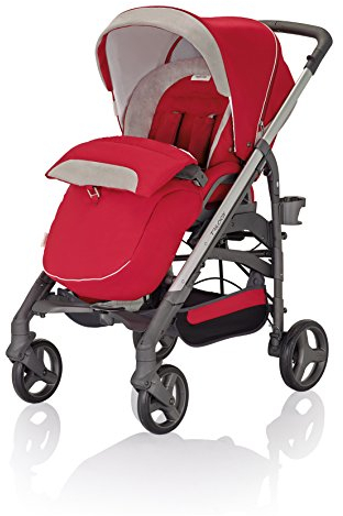 Inglesina 37G6LNR Sportwagen Trilogy mit durchgehendem Schieber, komplett mit Verdeck, Schutzdecke, Einkaufsnetz, Regenschutz und Flaschenhalter