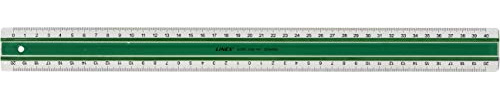 Linex Super Serie Lineal 40 cm Kunststoff grün, Anti-Rutsch-Effekt, gegenläufige mm-Skala