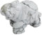 SUNYIK Edelstein Elefant Pocket Carving Buchstütze Amulett Figur Decor 1.5 White Howlite Turquoise