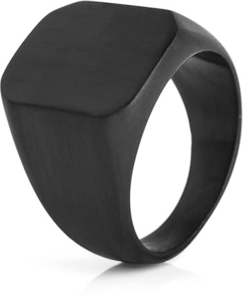 Akitsune Iustitia Ring | Design-Ring Frauen Herren Schlicht Edelstahl Minimalistisch