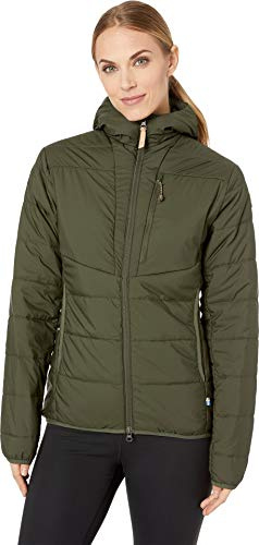 Fjällräven Damen Keb Padded Hoodie Jacke, Deep Forest, XXS