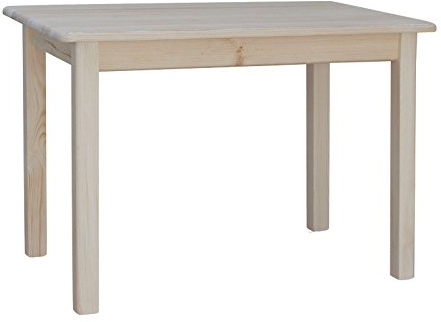 k koma Massiver, unbehandelter Kiefernholztisch – naturbelassenes Design, 120 x 70 cm