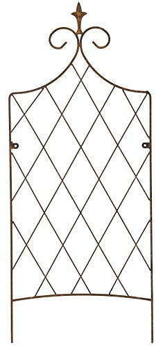 RUDDINGS WOOD Natural Rust Garden Metal Wall Trellis - Rusty Climbing Plant Support Frame