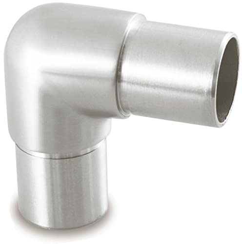 Edelstahl Rohrbogen 90° Ø 42,4 mm Handlauf Geländer Eckverbinder