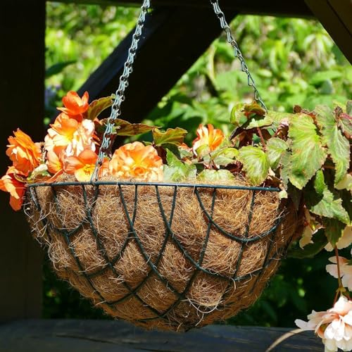 BURI Pflanzeinlage für Pflanzkörbe und Blumenampeln 40cm Kokos-Einleger Kokosfaser