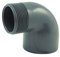 Coude 90° mixte à visser et à coller femelle/male en PVC - Ø A: 32mm | Ø B: 1''1/4