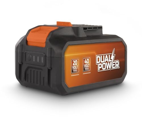 Dual Power Akku POWDP9040-2x20V, 8.0Ah, 4.0Ah - für 20V & 40V Werkzeuge - Leistungsanzeige LEDs - Akku-Plattform - Ideal für Akkuschrauber, kleine Bohrmaschine, Bohrschrauber UVM