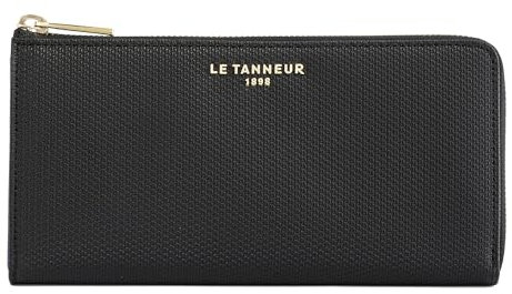 Le Tanneur, Portefeuille Compagnon, Porte Monnaie, Porte Cartes, en Cuir, émilie, Femme, 10 Compartiments Cartes, Poche Billets, Poche à Monnaie zippée, Anti-RFID, Portefeuille, Porte-Billets