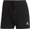 adidas Womens Essentials Slim 3-Stripes Shorts, Black/White, M
