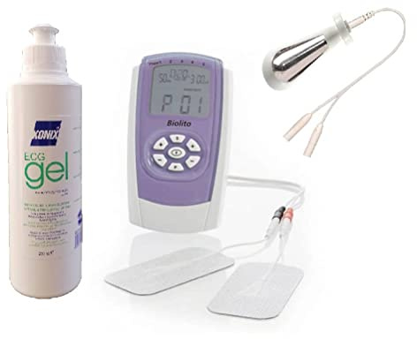 Elektrostimulator + Vaginalsonde + Gel für die Beckenrehabilitation