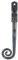 Cornish Heritage Monkey Tail Espag Window Handle - Mottled Grey (Left-Hand)