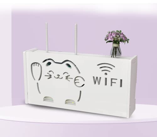 ZLJIA wifi router stand table Modem Cover Box for Xbox One/PS4/Cable Box/DVD Players,B-20.5 * 9.8 * 3.7in