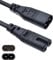 SHAFI® Verlängerungskabel 30 cm C7 auf C8 Buchse IEC 320 Stecker auf Buchse – kompatibel mit 2 Polen TV-Netzkabel Samsung LG Sony TCL Sky PS5 Xbox Series S Verlängerungsadapter Stecker - 0,3 Meter