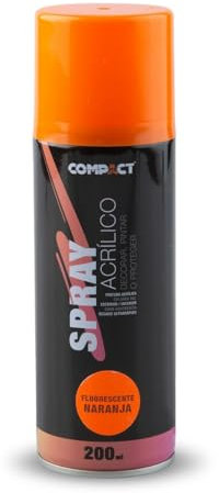 Pintura acrílica spray naranja fluorescente 200ml