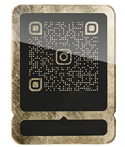 QR-Code Marketing Schild - Premium Tischaufsteller - Mehr Follower, Google Bewertungen und Kunden - AdPlate Pro Größe Google Reviews, Farbe Silver Marble White