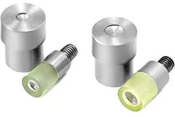 QWORK Handmade Manual Press Machine, 6mm + 9mm Diameter Mini Manual Machine Dies Stud Rivet Setter Punch Puncher Dies