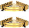 Strength Enemy Shower Shelf, No Drilling Shower Shelf, Corner Shelf Stainless Steel Triangle Shower Basket Bathroom Organizer - 2Pcs Gold