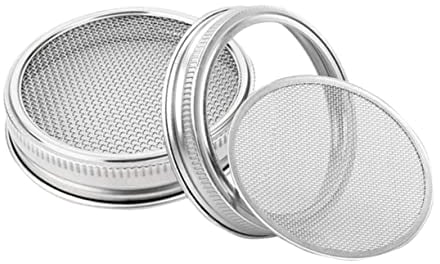 COLLBATH 2 Stk Keimglas normale Glasdeckel Bohnen wachsen Deckel Sieb Glasflaschen sprießende Deckel sprießen kann Metall Einmachglas Gurkenglas Mesh-Abdeckung Dosendeckel