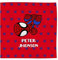 Wanapix | Stoff Servietten für Kinder Personalisiert mit Namen | Schule/Kindergarten | Waschmaschinengeeignet | 45x45cm | Spinne