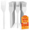 Shefa 500 Standard White Forks, Heavy Duty Forks, Microwave-Safe Tablefork, 6 Long for Birthday, Parties, Camping, Catering, Wedding Cutlery Set