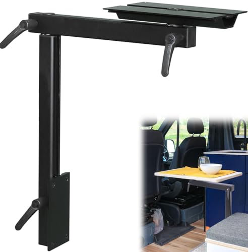 HWHongRV Wohnmobil-Tischbein, um 360 Grad drehbar, abnehmbare Premium-Aluminiumlegierung, Wohnmobil-Tischbeinhalterung, verstellbares Wohnmobil-Zubehör für Wohnmobil, Ponton, LKW, Wohnmobil,