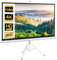 HOMCOM Telo Proiettore 84 Pollici Formato 16:9 con Treppiede Regolabile di Supporto, Schermo di Proiezione in Plastica e Metallo, 200x8x118 cm, Bianco