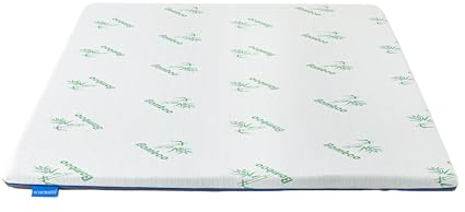 Scarnatti Premium Topper - Matratzentopper 180x200 cm H2/H3, 2-in-1 Matratze mit Bamboo Charcoal CoolGel Memory Foam und Grünem Tee HRX High Resilient kaltschaum -Anti-Rutsch, 65 mm Dicke