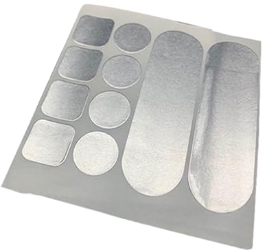 Krujecnt Pot Metal Aluminum Foil Sticker - Waterproof Repair Patches for Pot Holes - Adhesive Kitchenware Maintenance Labels for Aluminum Pans, Frying Pans