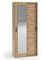 BEAUTY SOFA - Schrank - Spiegelschrank - Kleiderschrank mit Schiebetüren und Spiegel - Garderobenschrank, Mehrzweckschrank, Flurschrank, mit Einlegeböden, Kleiderstange - Eiche Artisan - Breite 90cm