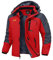 Rdruko Winterjacke Herren Wasserdicht Skijacke mit Fleece Futter Snowboardjacke Winddicht Wanderjacke Winter Jacke Atmungsaktiv für Skifahren, Snowboarden, Wandern (Rot, XXL)