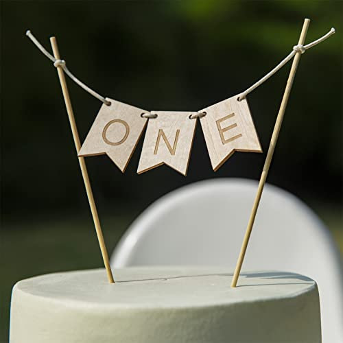 Goiern Holz Cake Topper 1. Geburtstag 1. Geburtstagskuchen Dekorationen, Erst Geburtstags Kuchentopf, Kuchentopf Holz 1. Banner, Kuchenschmash Dekorationen