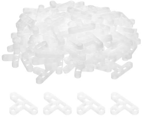 sourcing map 100pcs Tile Spacers 8mm Hard Plastic t Type Tiles Leveler Spacer Installation Ceramic Spacing Clips for Wall Floor