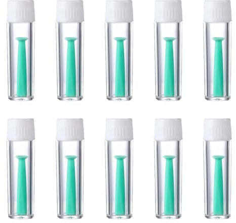 10 Pezzi Ventosa Per Lenti Contatto, Inseritori Lenti Contatto Silicone, Applicatore Lenti Contatto, Portatile e Igienico, Adatto per Lenti Rigide e Morbide, Ideale per Uso Quotidiano e in Viaggio