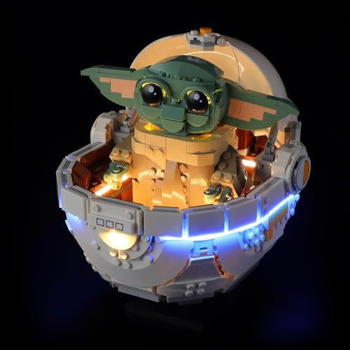 BRIKSMAX 2.0 Licht für Lego Grogu in Seiner Repulsorwiege 75403 - Compatible with Lego Star Wars Bausteinen Modell - Ohne Lego Set