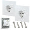 BAYON Enchufe con Interruptor de Pared (Pack de 2) - Controla tus Dispositivos y Ahorra Energía - Mecanismo Empotrable con Toma de Corriente Schuko