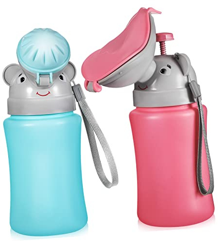 Abaodam 2 Stück Tragbare Kindertöpfchen für Mädchen und Jungen Ergonomisch Geformt mit Abdichtung aus Abs Pp für Reisen und Indoor Nutzung