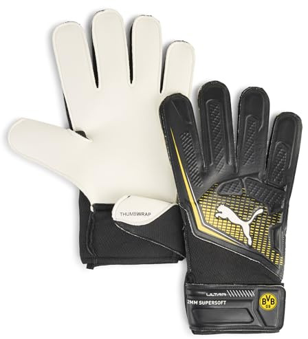 PUMA Unisex Borussia Dortmund Ultra Play Torwarthandschuhe 7, Black Faster Yellow